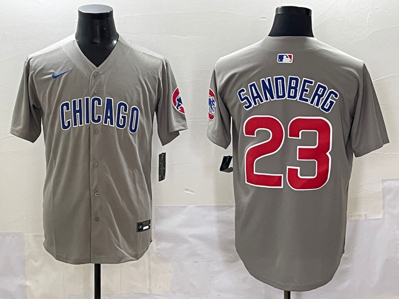 Men's Chicago Cubs Ryne Sandberg #23 Gray Jersey